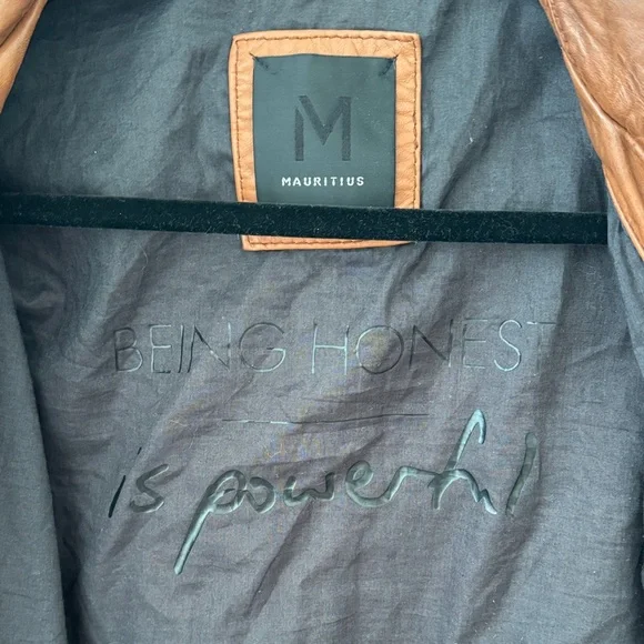 Men's Rustic Brown Leather Military Jacket - Picture 3 of 11